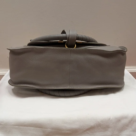 ⚡SOLD⚡NWT Chloé Marcie Satchel Bag in Cashmere Grey Grain Leather - Picture 5 of 16